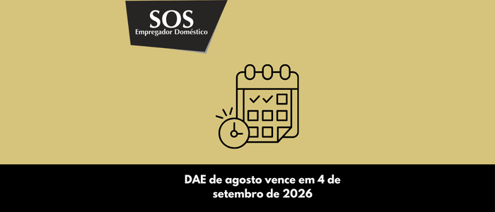 dae agosto vence 4 setembro esocial sos empregador domestico